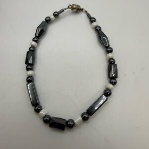 Hematite Magnetic Gemstone Bracelet 7.5”